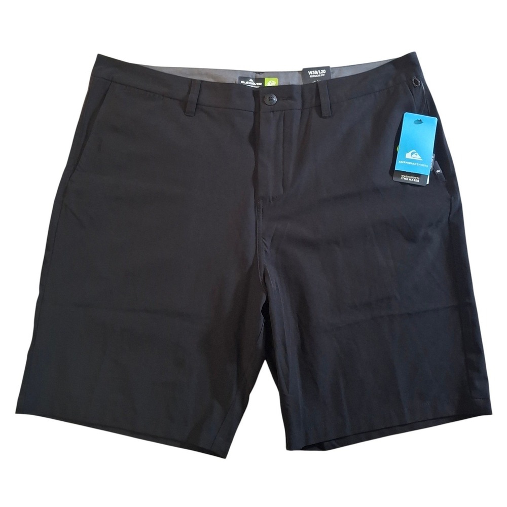 Quiksilver Union Amphibian Hybrid Shorts Mens 38* (40) Black Boardshorts NWT